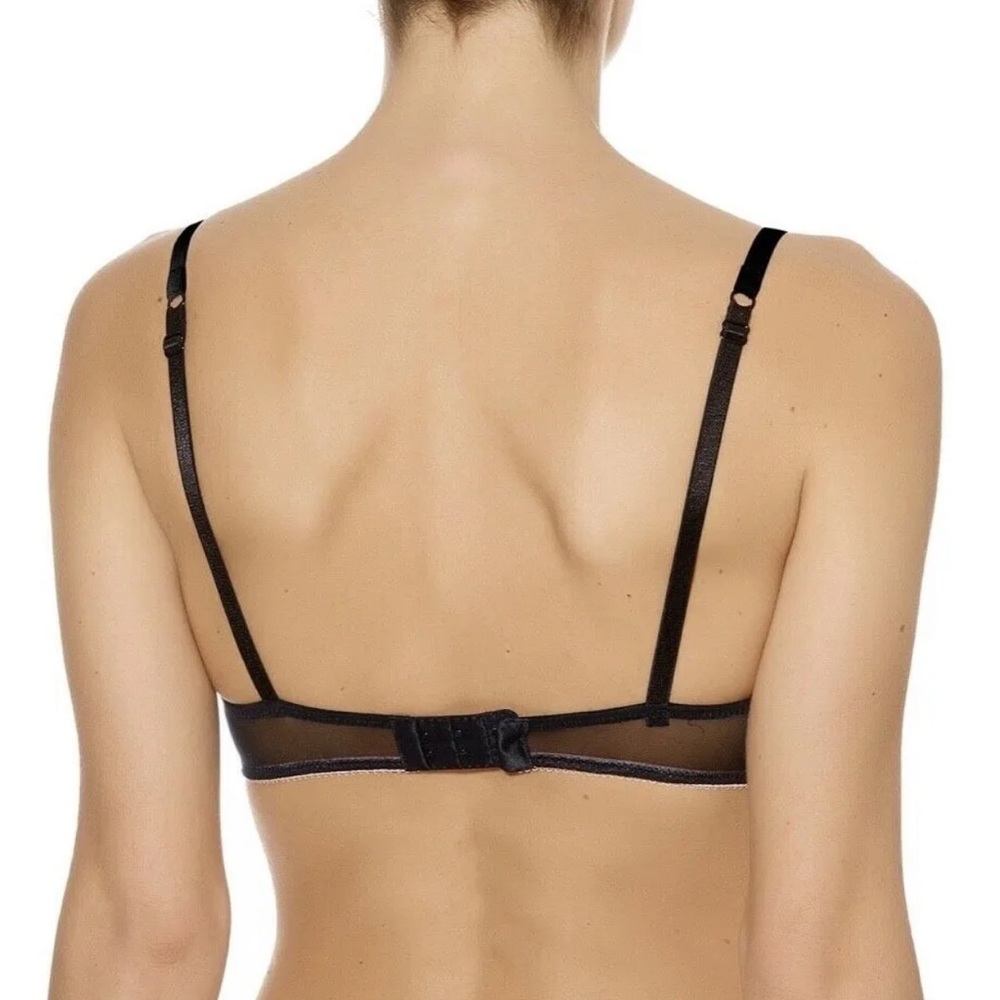 🔥NEW🔥 B.Tempt'd B.Sultry Bra Black Peach Underwired Non-Padded Balcony 36DD - Picture 2 of 7